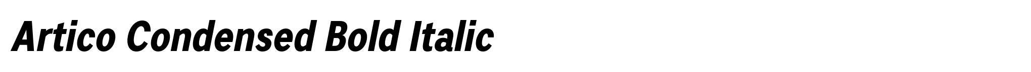Artico Condensed Bold Italic image